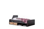 Hanah Home Cama individual Aktif antracita y marrón